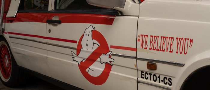 Nachbildung des Ghostbusters-Filmautos