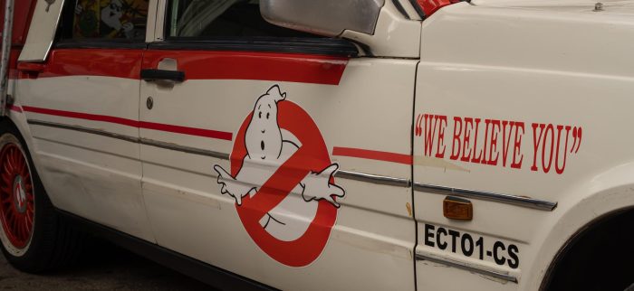 Nachbildung des Ghostbusters-Filmautos