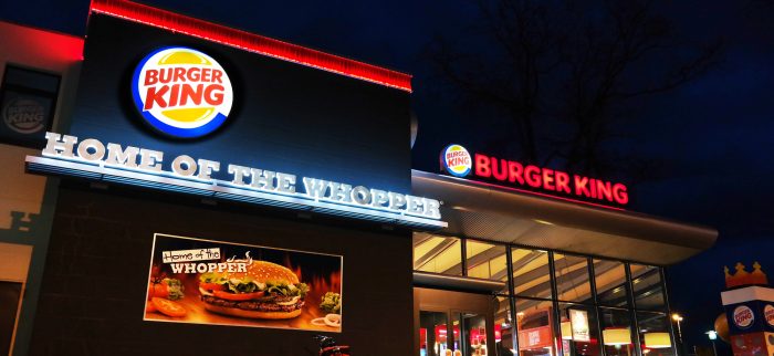 Werbung für einen Whopper bei Burger King