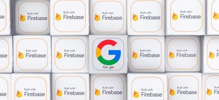 Die Logos von Firebase und Google