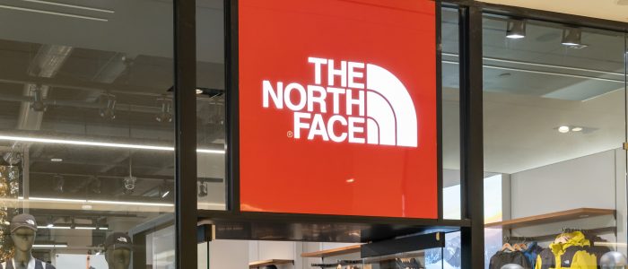 North Face Shop in einem Einkaufszentrum.