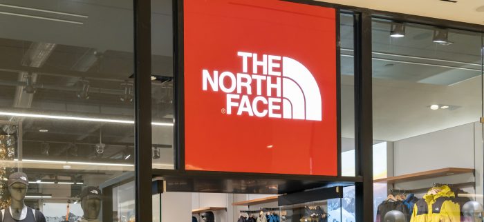 North Face Shop in einem Einkaufszentrum.
