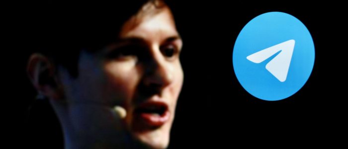 Pavel Durov und das Logo von Telegram