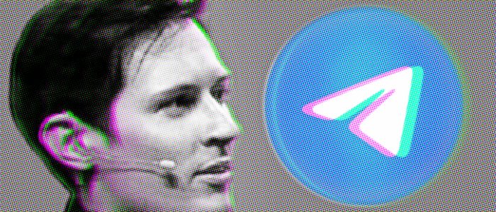 Pavel Durov und das Logo von Telegram