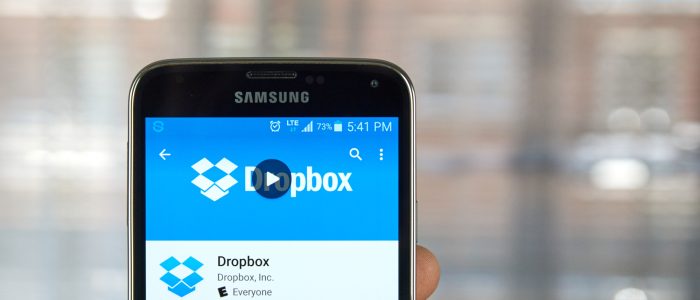 Die Dropbox-App auf einem Smartphone, die schon bald mit integrierter Boxcryptor-Technologie daherkommt