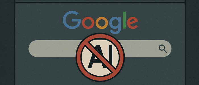 Google-Suche ohne KI