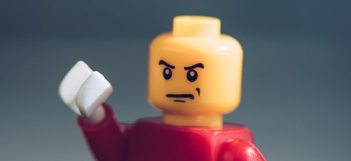 Ein ziemlich verärgertes LEGO-Männchen