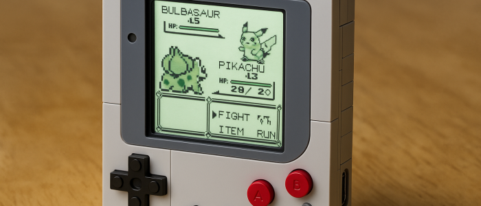Lego Game Boy mit echtem Gameplay.