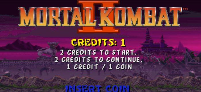Startbildschirm von Mortal Kombat 2
