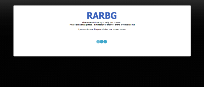 RARBGs Bot protection