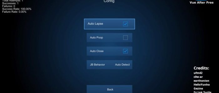 Vue after free, Screenshot