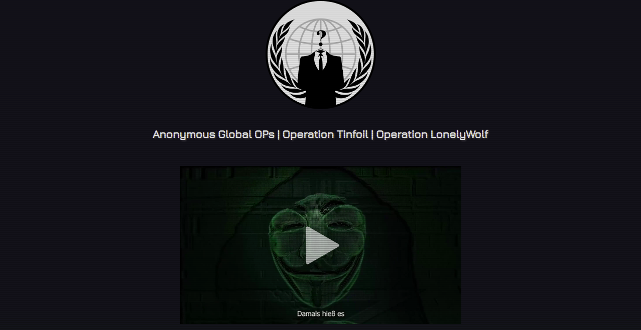 Von Anonymous gehackte Webseite Attila Hildmann's - OP Tinfoil
