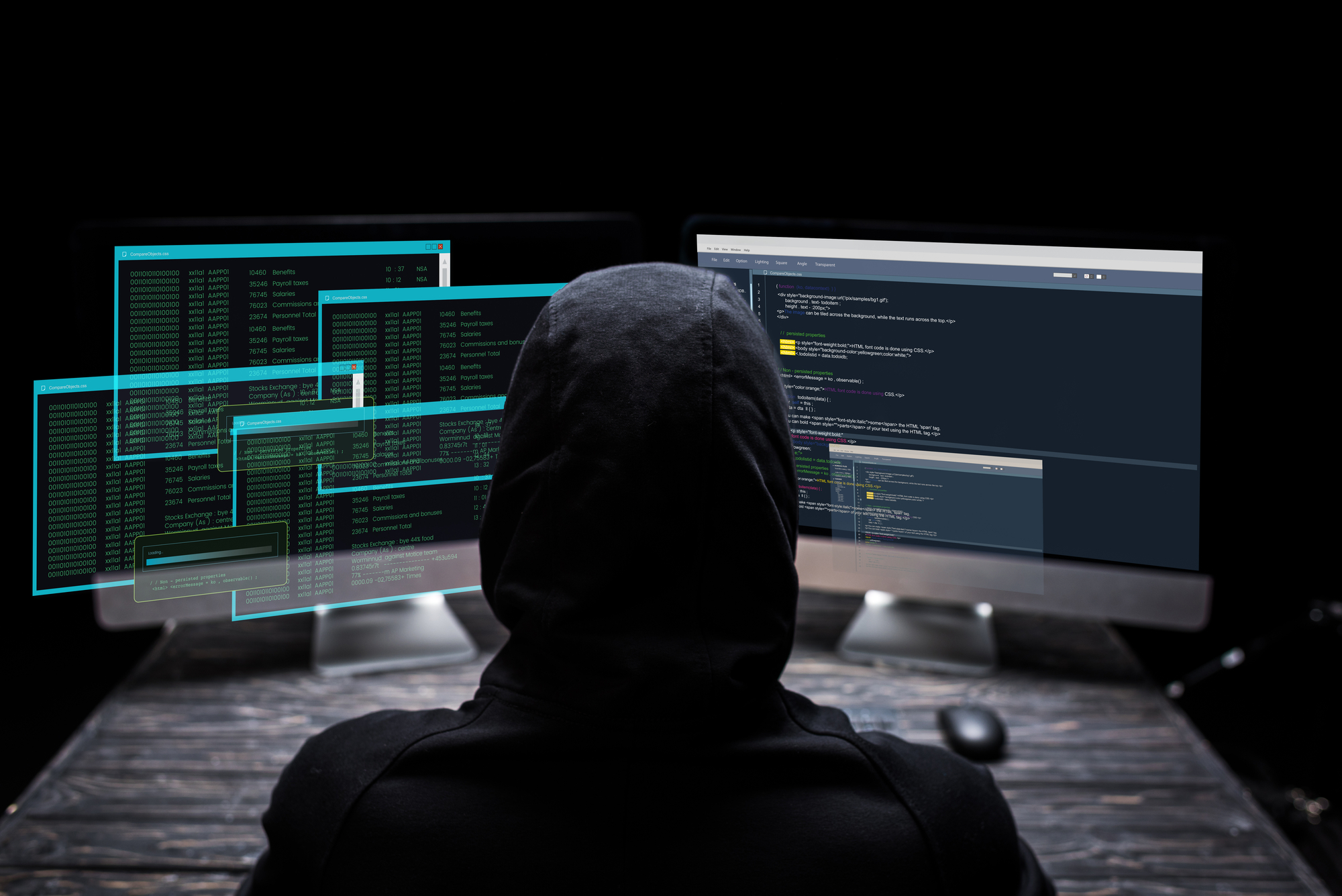 Ein Hacker steuert sein Botnetz (Symbolbild)