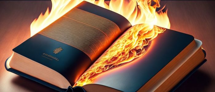 burning book