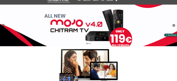 ChitramTV Reseller Website Screenshot