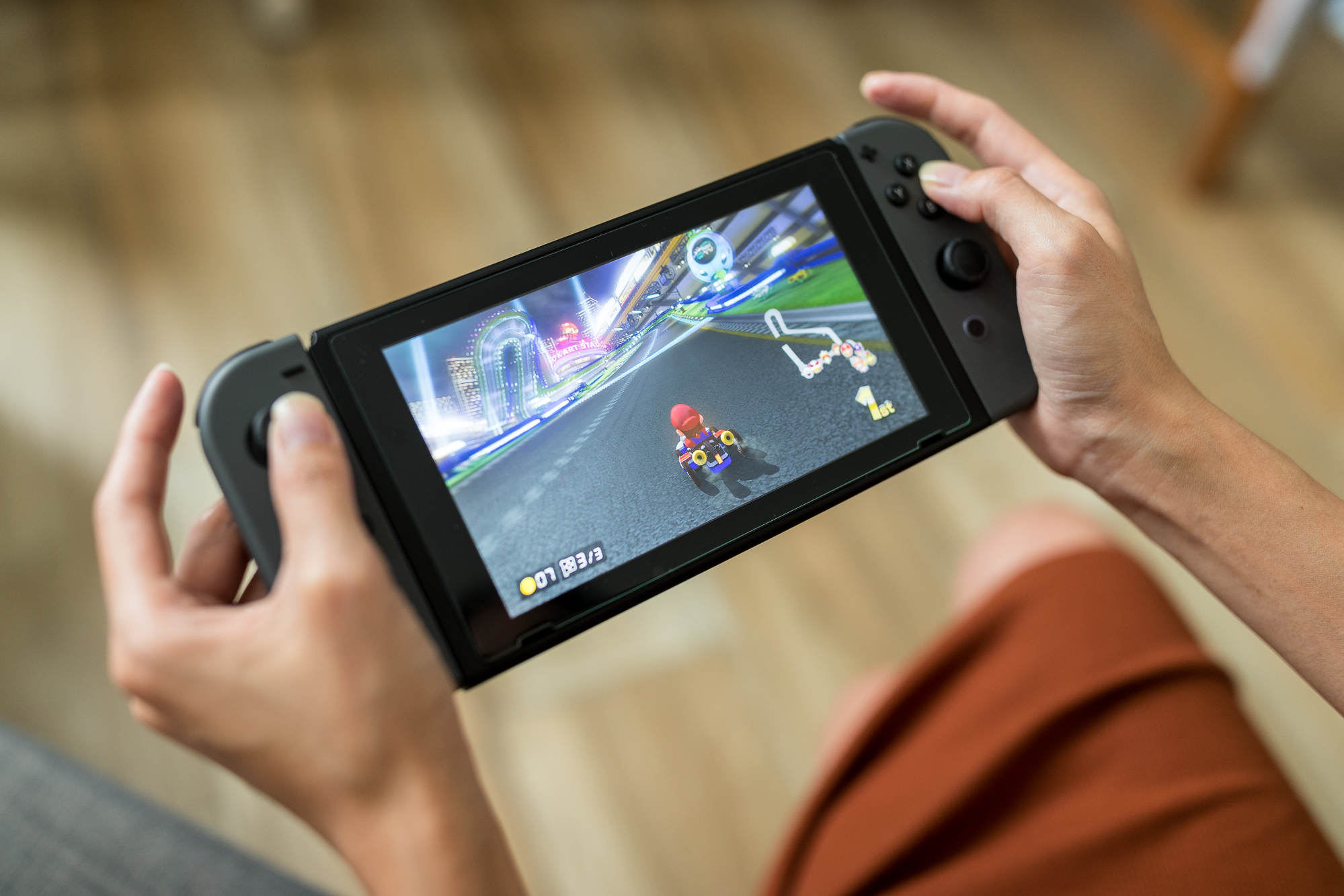 Mario Kart 8 auf der Nintendo Switch, eines der durch ENLBufferPwn angreifbaren Spiele