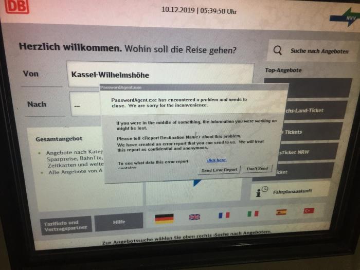 Fahrscheinautomaten Deutsche Bahn