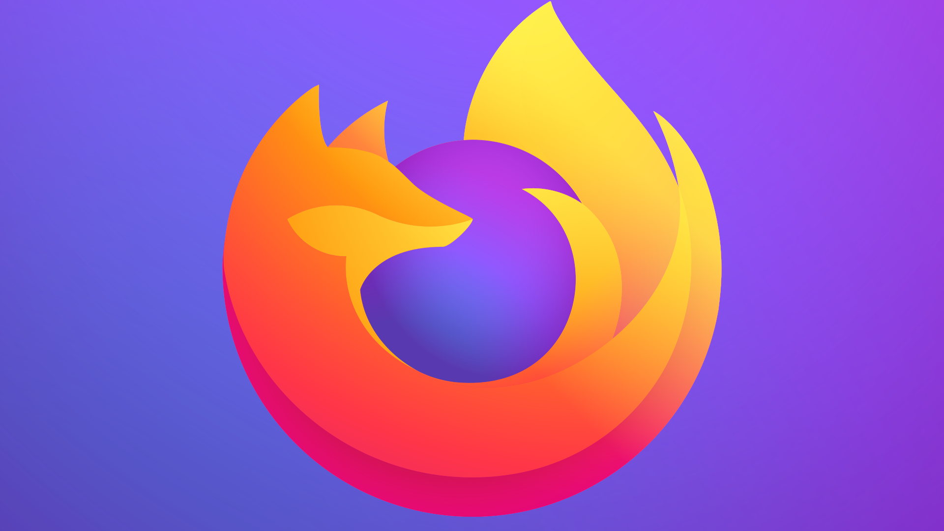 Firefox Logo auf blauem Hintergrund