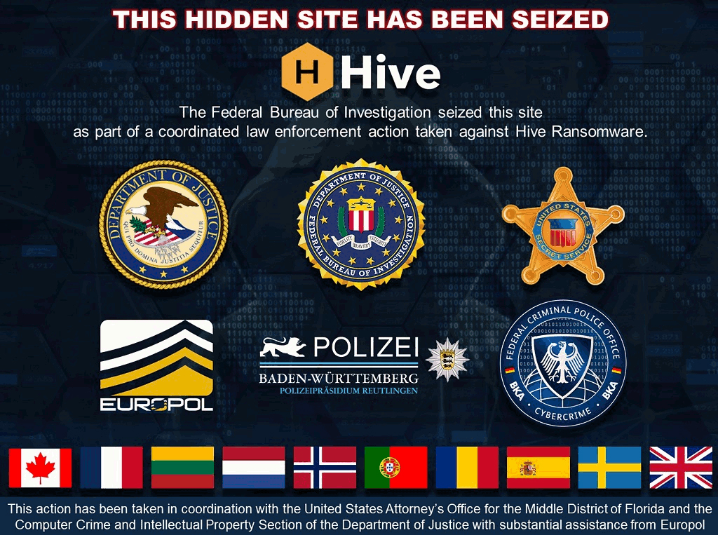 Gesperrte Webseite von Hive-Ransomware-Group