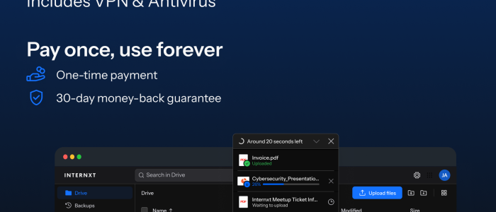 Internxt, Screenshot