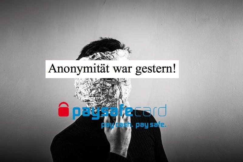 paysafecard, Anonymität