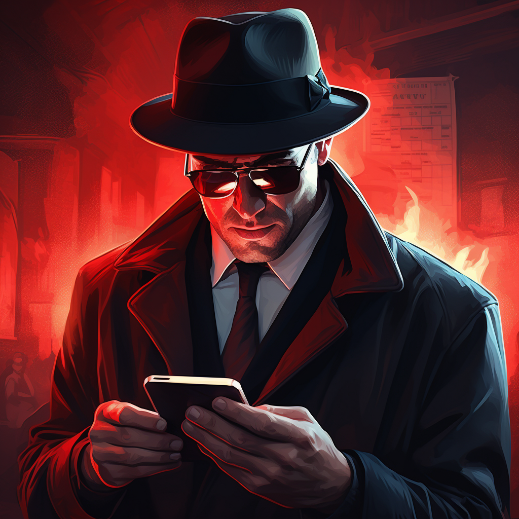Ein Spion liest auf seinem Apple iPhone deine Benachrichtigungen