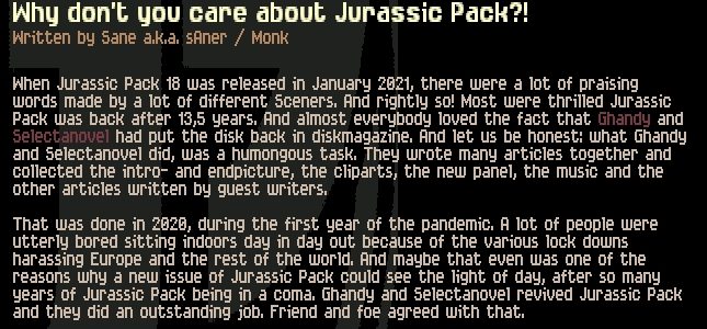 Jurassic Pack, Sane