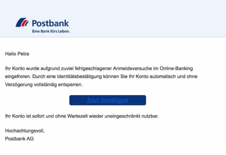 postbank phishing