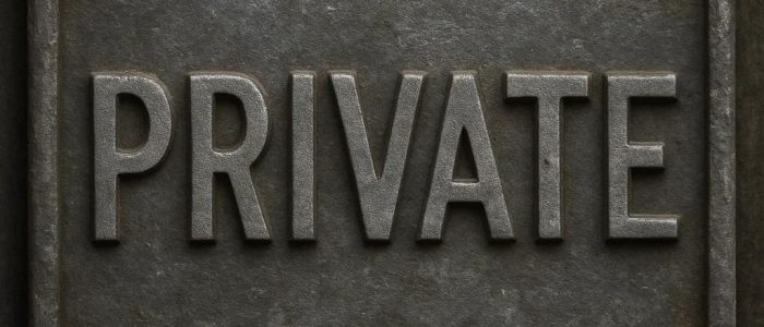 Private, Schild