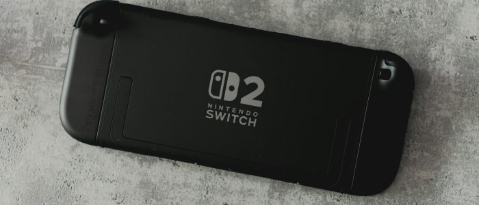 Rückseite einer Nintendo Switch 2 Konsole
