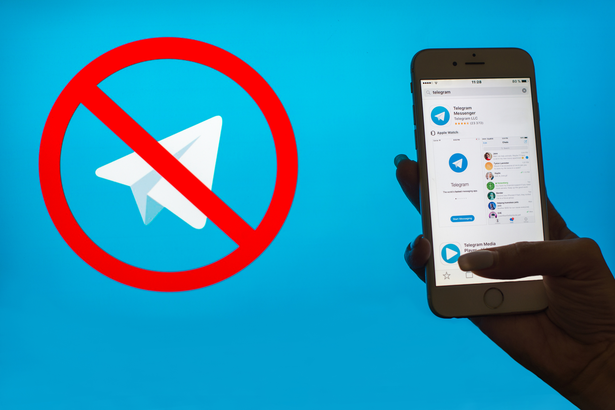 Telegram-Verbot (Symbolbild)