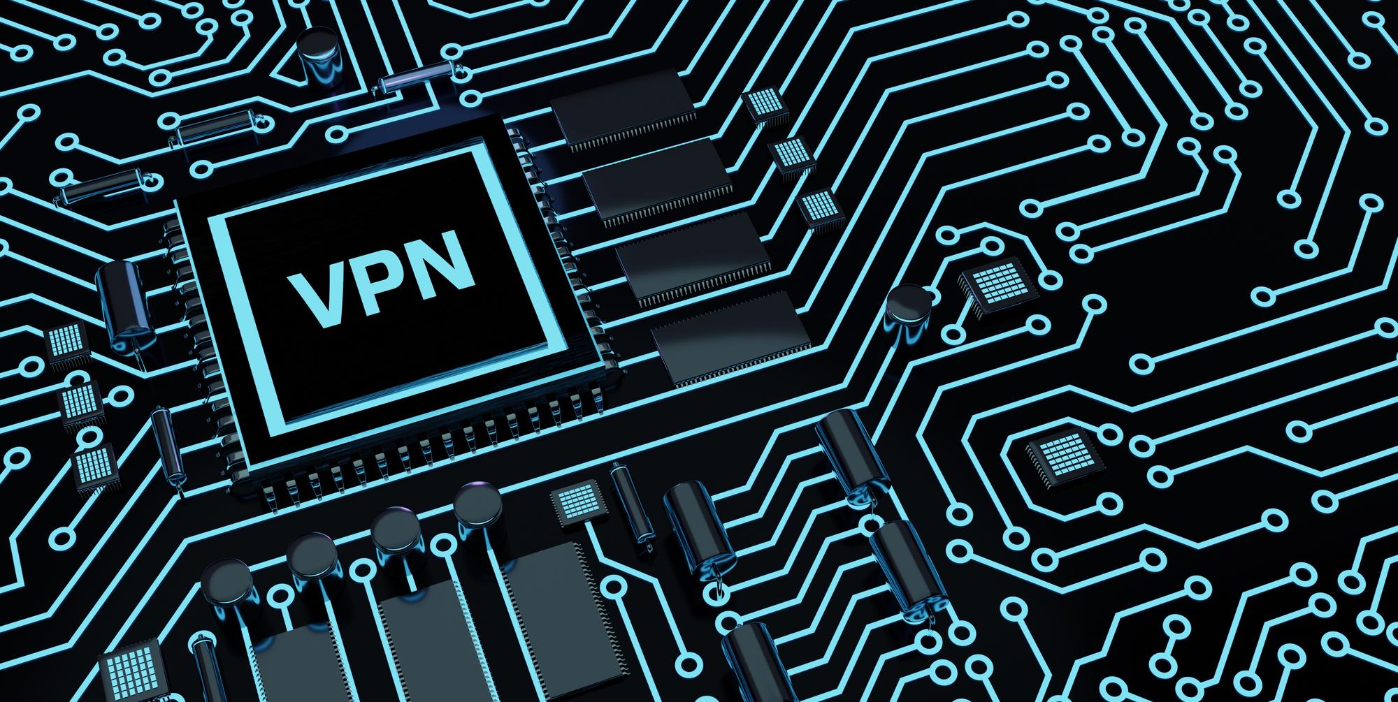 Darstellung eines VPN-Chips in einem Mainboard